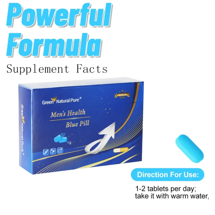 Green Natural Pure Men's Health Blue Pill - Image 9